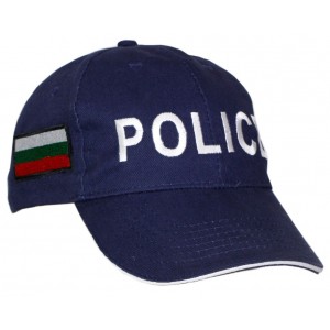 Шапка Police с Български флаг - тъмно синя